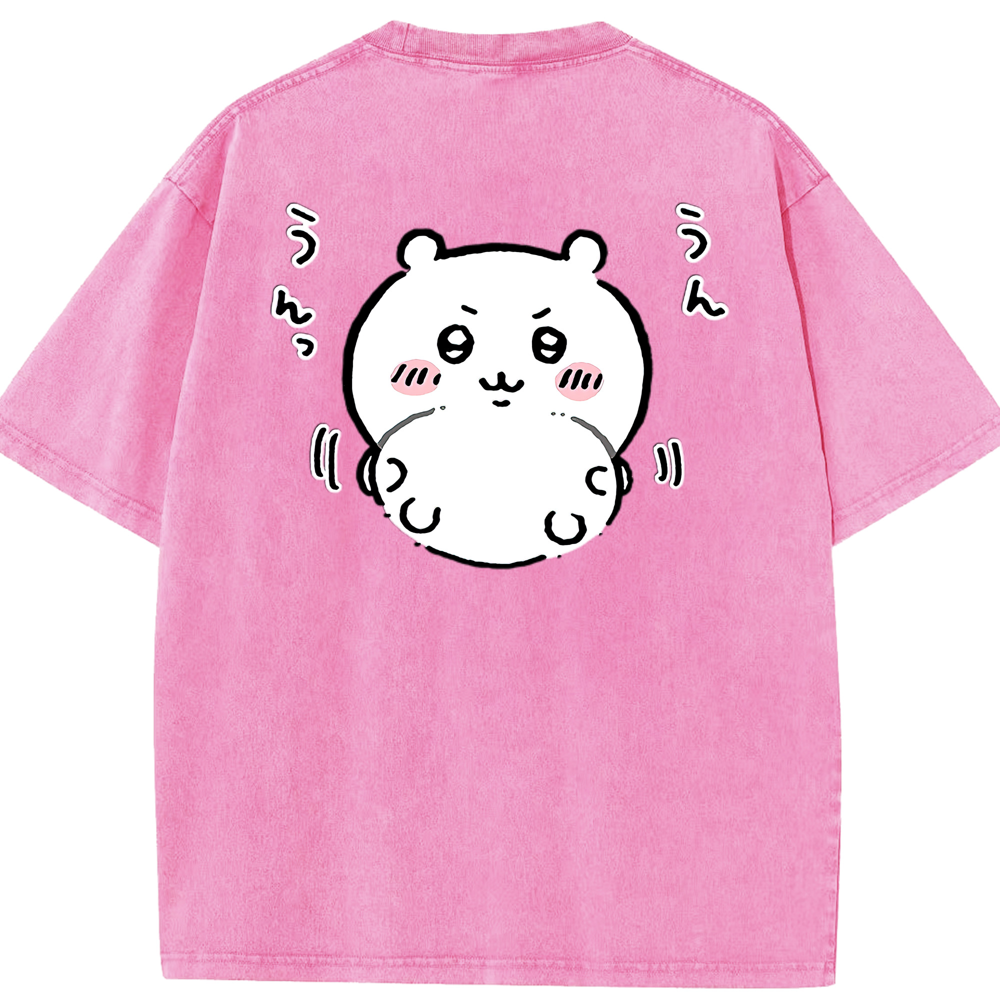（画像用） ちいかわ ちいかわ Chii-kawa chiikawa 綿100% ヴィンテージ風 半袖Tシャツ（背面プリント）